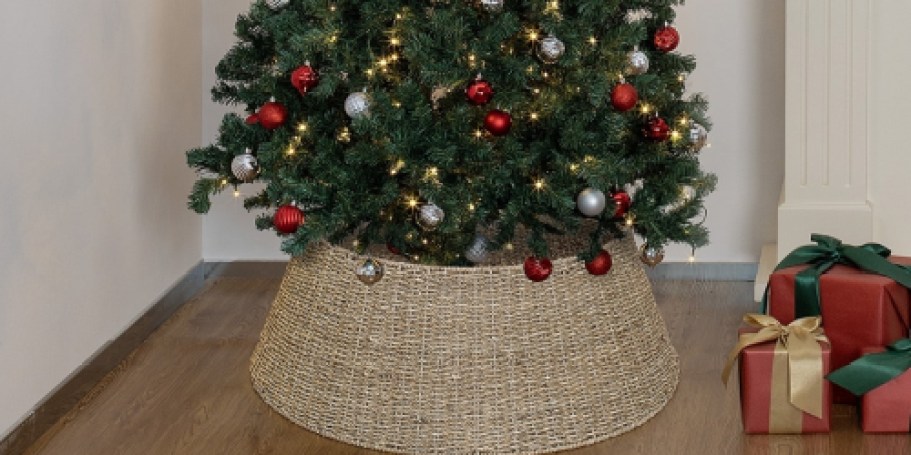 This Walmart Christmas Tree Collar Will Give it a High-End Look for Under $30