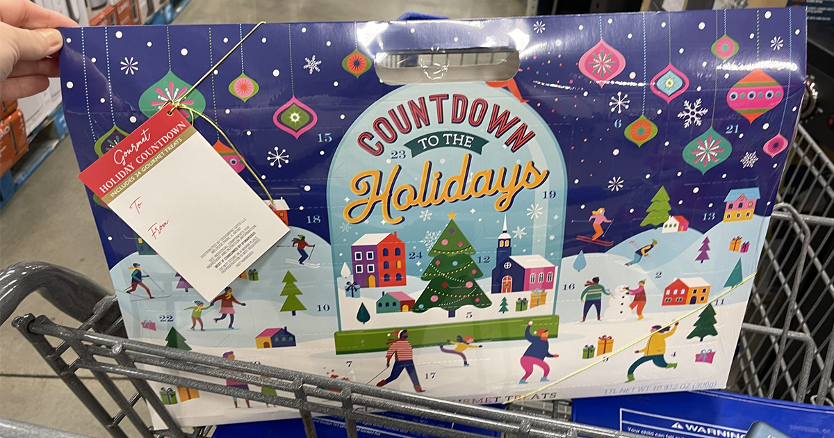 holiday countdown advent calendar in sams club cart
