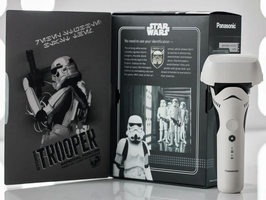 A Panasonic Star Wars Shaver with the packaging