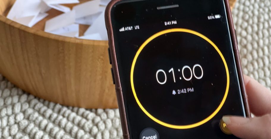 Salad Bowl Game Timer Instructions