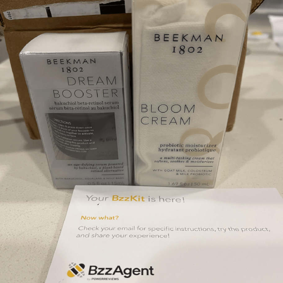 bzzagent box sent to product tester with free products for reviews