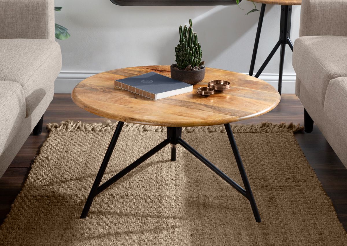 Kate &amp; Laurel&nbsp;Pallson Brown Mango Wood Modern Coffee Table