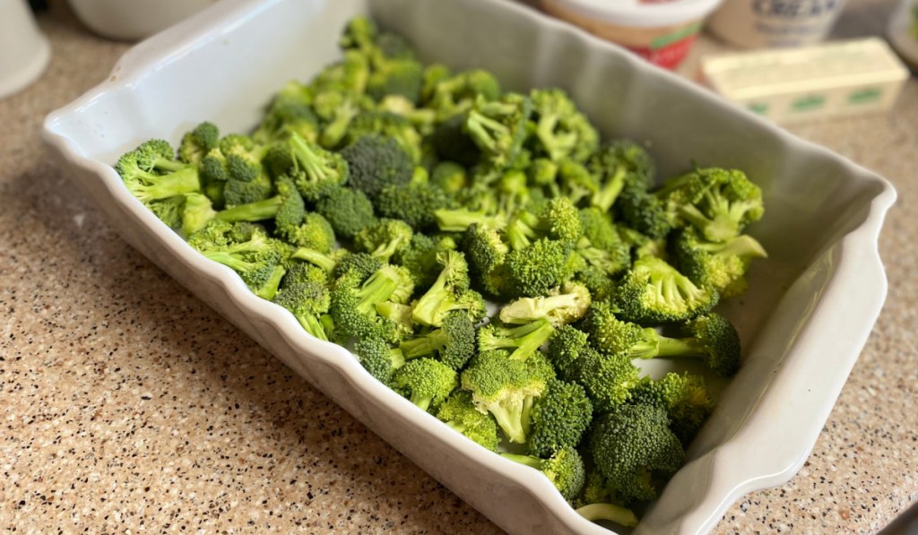 broccoli in tray