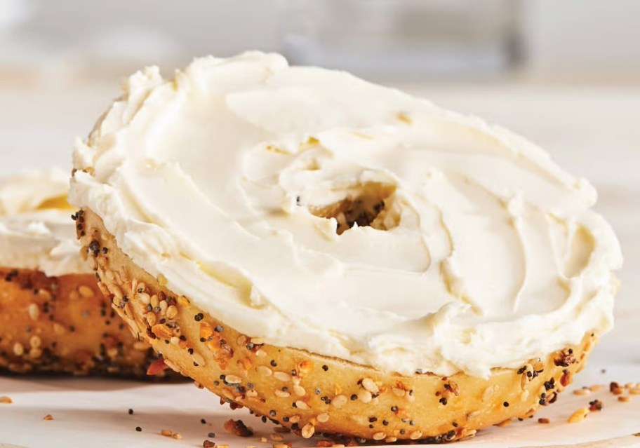 brueggers bagel with cream cheese
