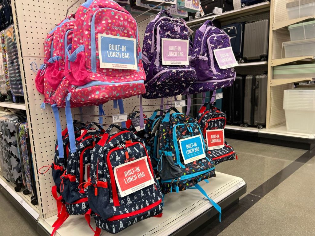 Bentgo 2-in-1 Backpack & Insulated Lunch Bags on store endcap 
