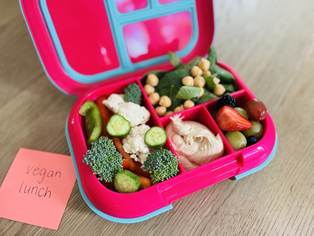 bentgo lunch with vegan food packing in each compartment