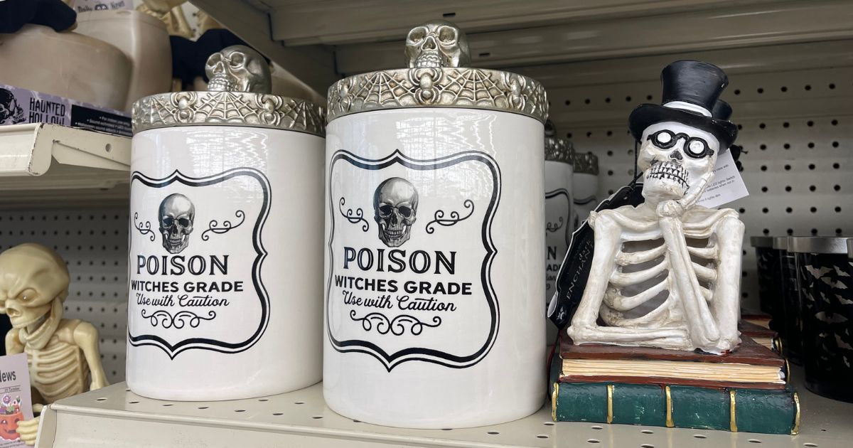 Poison jar table top decor big lots