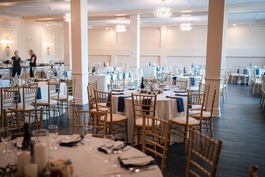 wedding venue with round tables