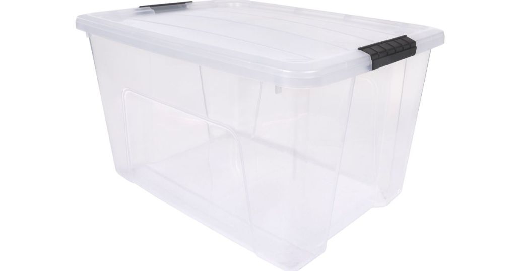 IRIS&nbsp;22.02-in W x 16.6-in H x 16.6-in D Clear Plastic Stackable Bin