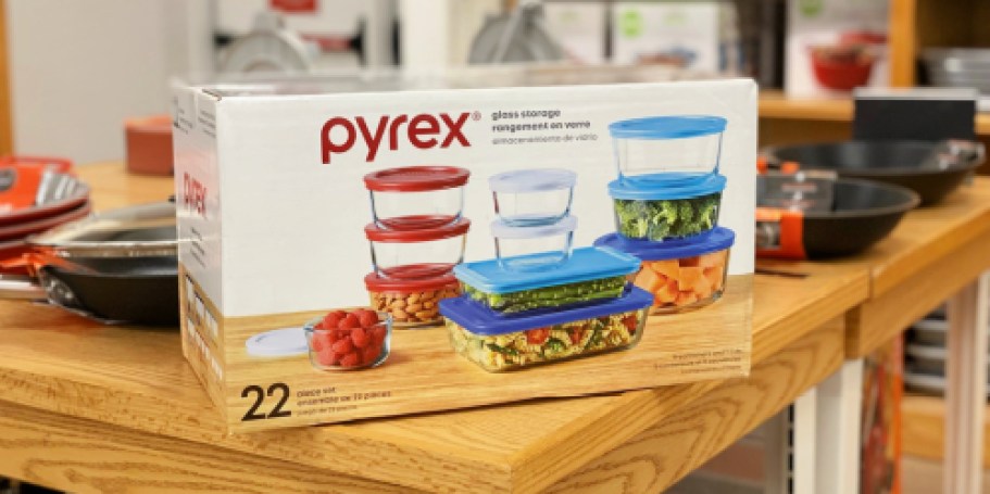 Pyrex 22-Piece Glass Food Storage Set Only $21.59 on Kohls.com (Reg. $60)