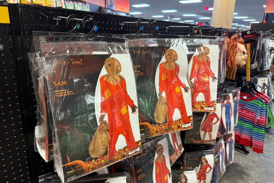 pumpkin repaer costumes in bags in store