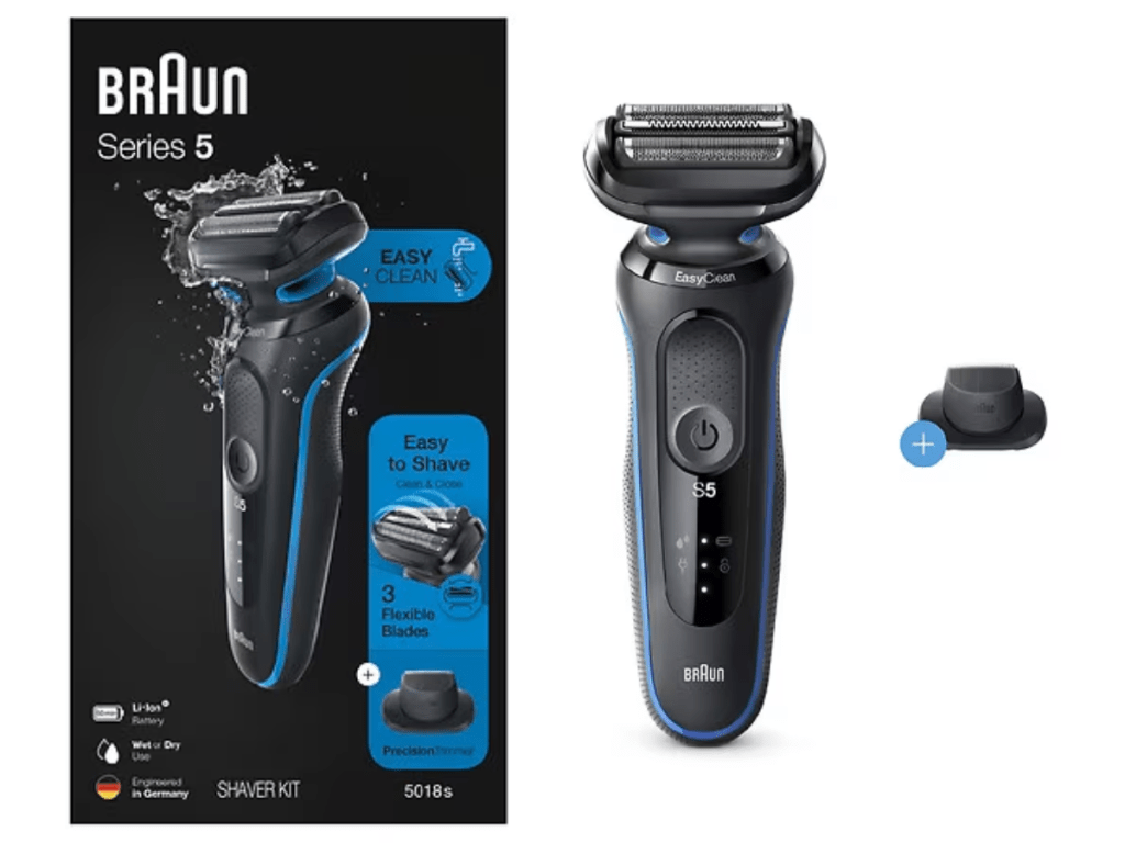 Braun 5Series Easy Clean Electric Razor for Men with Precision Trimmer