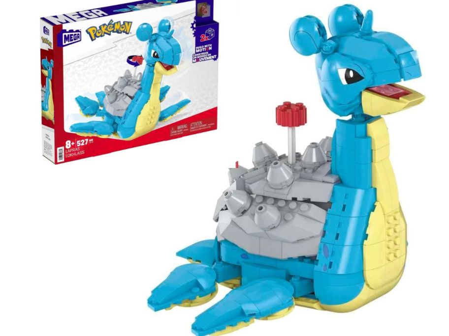 A blue Pokemon Lapras MEGA Building Set