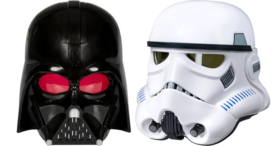 darth vader and stormtrooper helmets