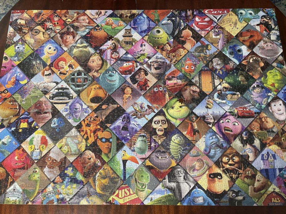 Disney Pixar puzzle on table