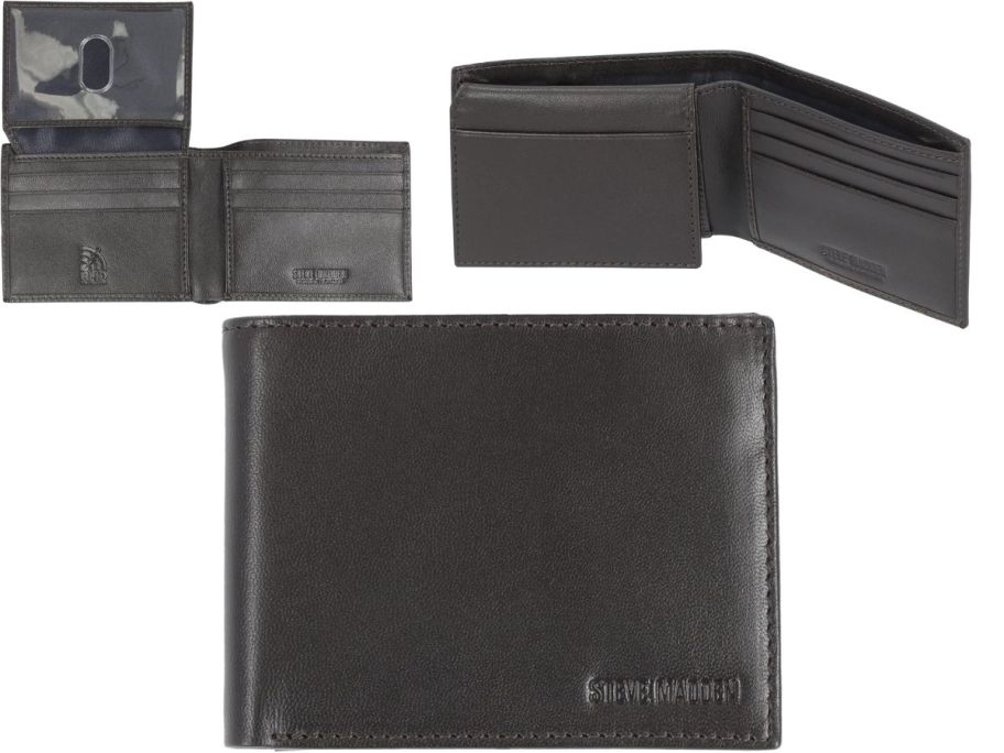 A black leather wallet 