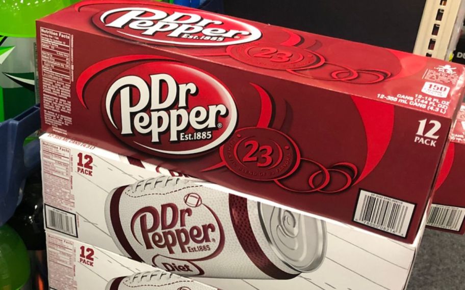 2 12 packs of dr. pepper