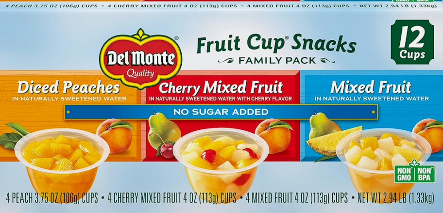 Del Monte fruit cup snacks