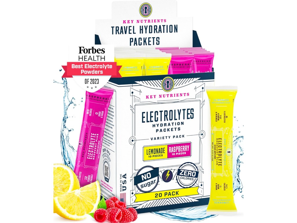 box of Key Nutrients Electrolytes Hydration Packets