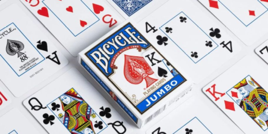 Bicycle Jumbo Print Playing Cards 2-Pack Only $4.89 on Amazon