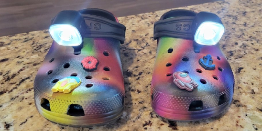 Rechargeable Shoe Lights Only $4.49 on Amazon (Headlights for Your Crocs!)