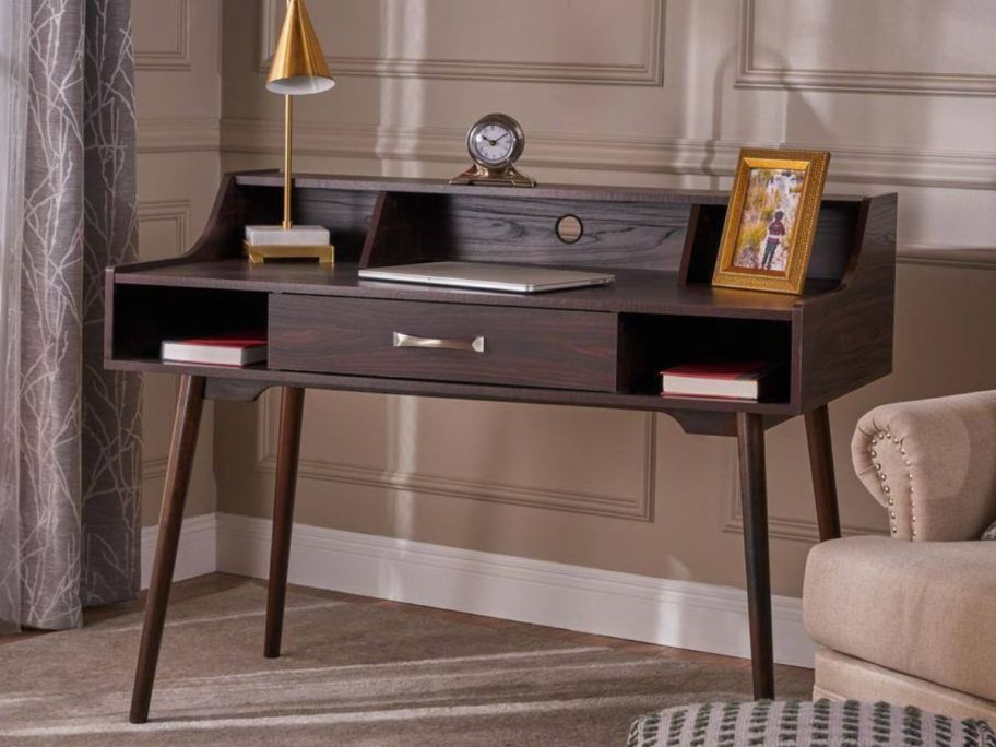 Noble House 48" Rectangular Secretary Desk w/ Built-In Storage&nbsp;