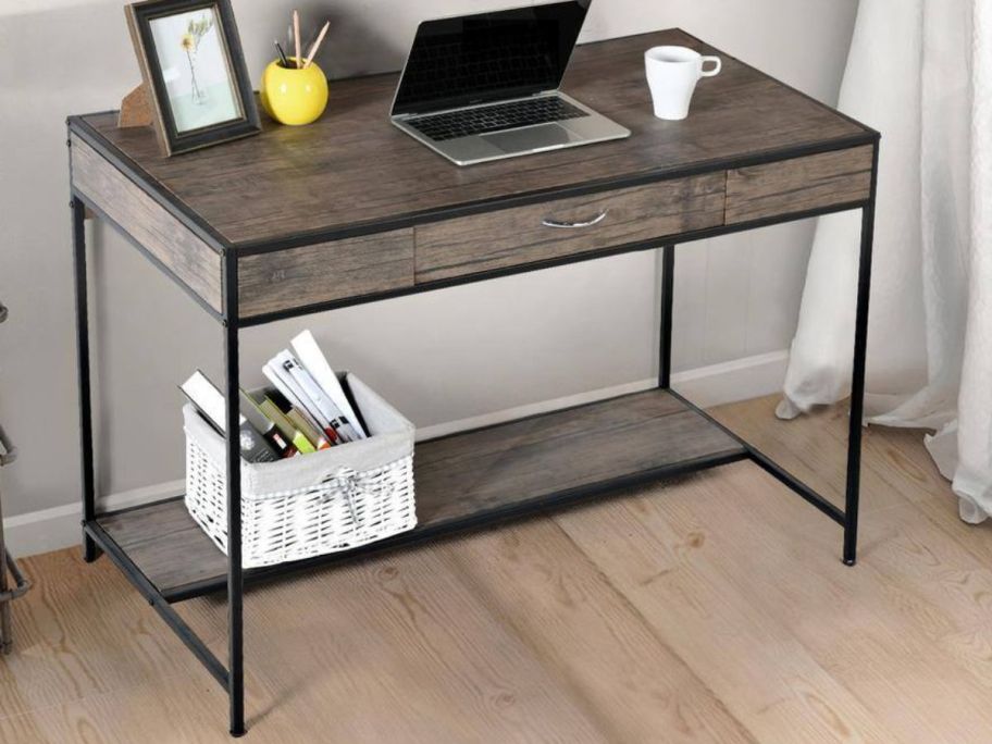 Homy Casa&nbsp; Blackburn 43.3" Rustic Computer Writing Desk