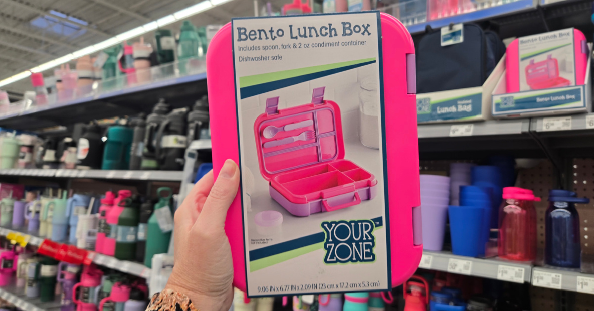 Bento Lunch Box Only $7.82 at Walmart – Includes Utensils & Condiment Container