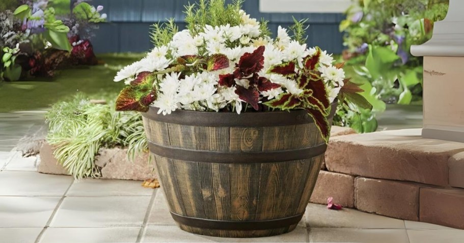 Better Homes & Gardens Whiskey Barrel Planter Only $11.88 on Walmart.com | May Sell Out