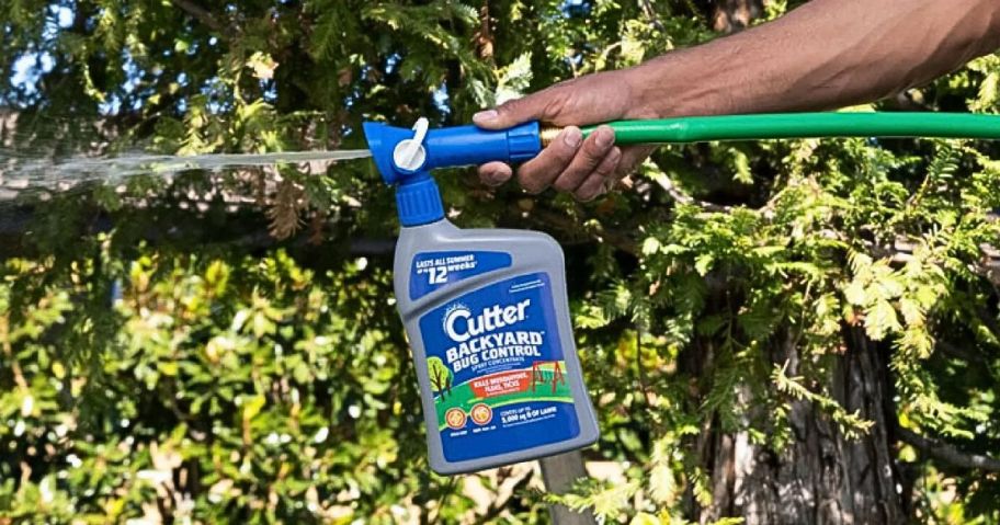 hose attached to Cutter Backyard Bug Control Spray