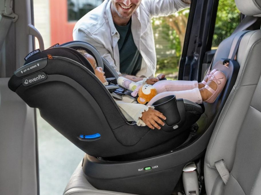 Evenflo Revolve360 Slim 2-in-1 Rotational Car Seat w/ Quick Clean Cover&nbsp;