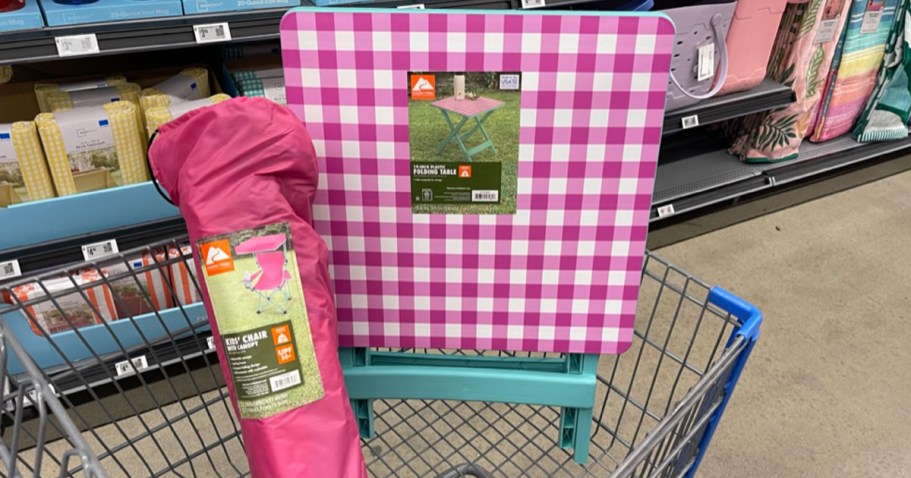 These Ozark Trail Folding Camping Tables Are Under $15 & Come in Lots of Fun Prints