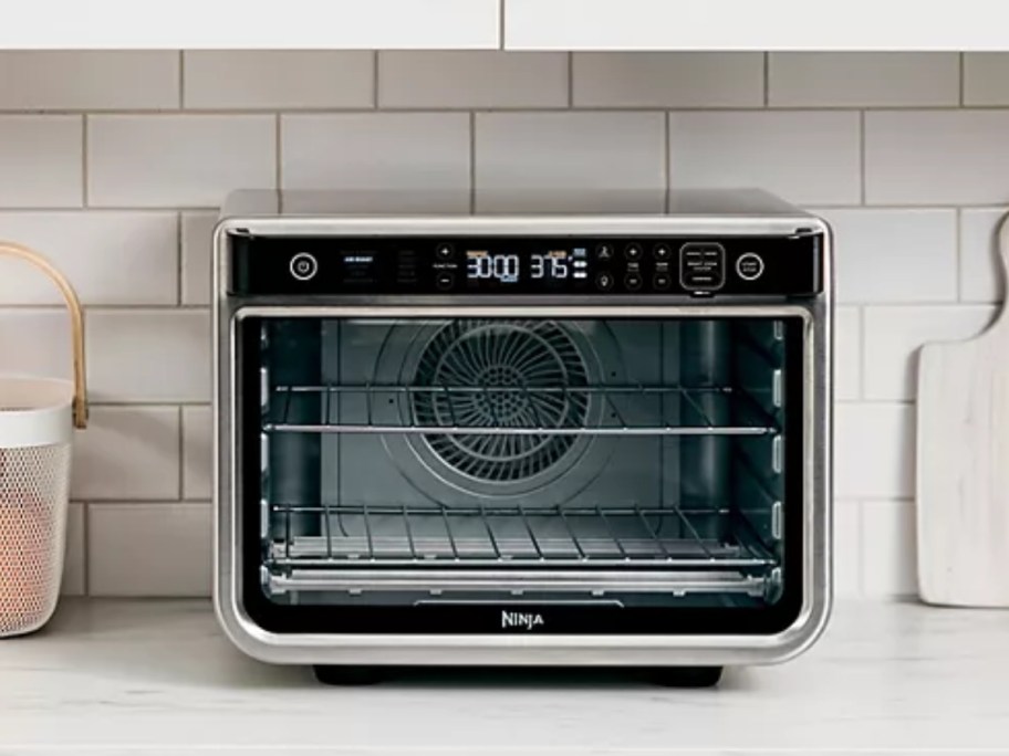 a Ninja Foodi Air Fryer oven on a kitchen counter