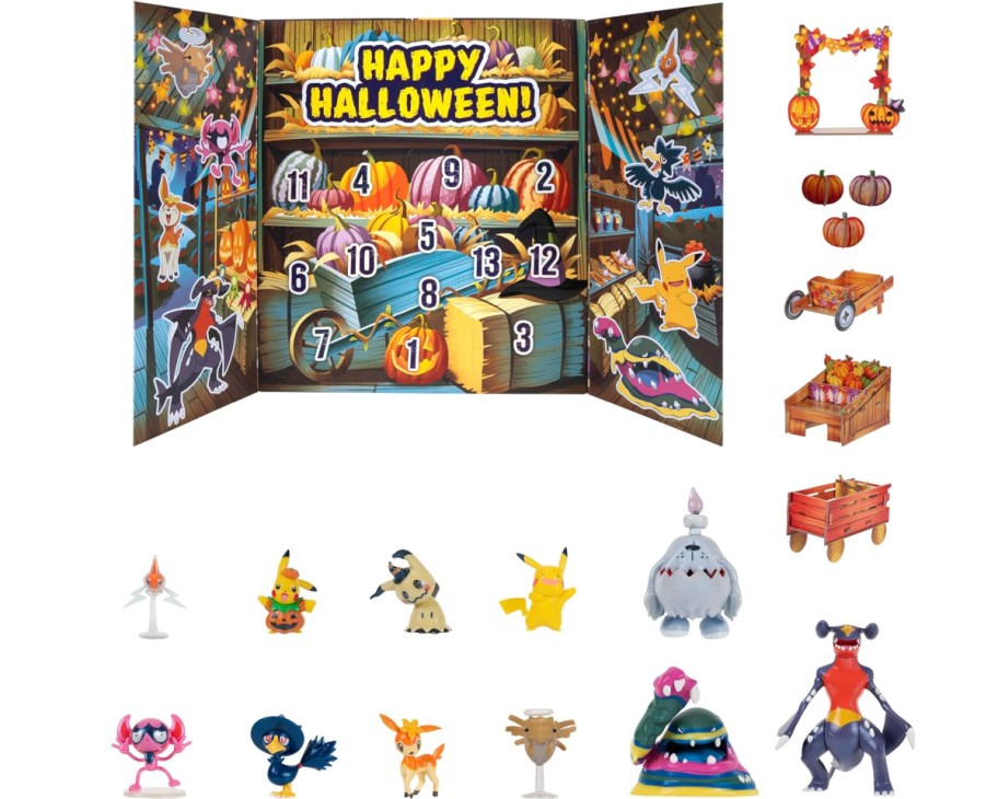 open box countdown calendar with mini pokemon figures