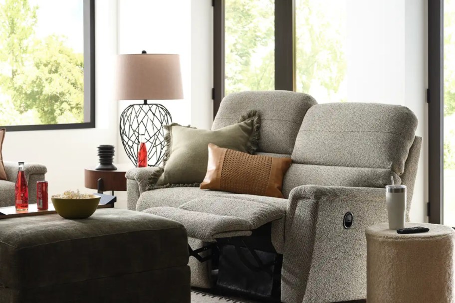 reclining loveseat in living room
