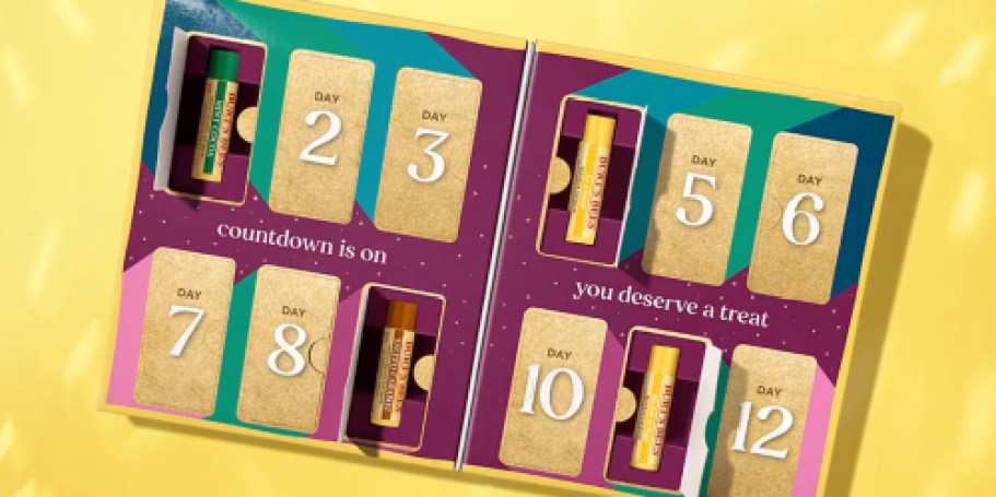 Burt’s Bees Advent Calendar Only $21 on Amazon (Includes 12 Lip Balms)