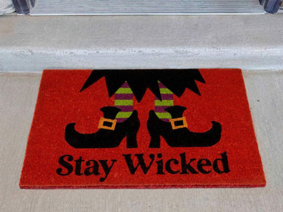Stay Wicked Coir Mat 18 x 30 at doorstep