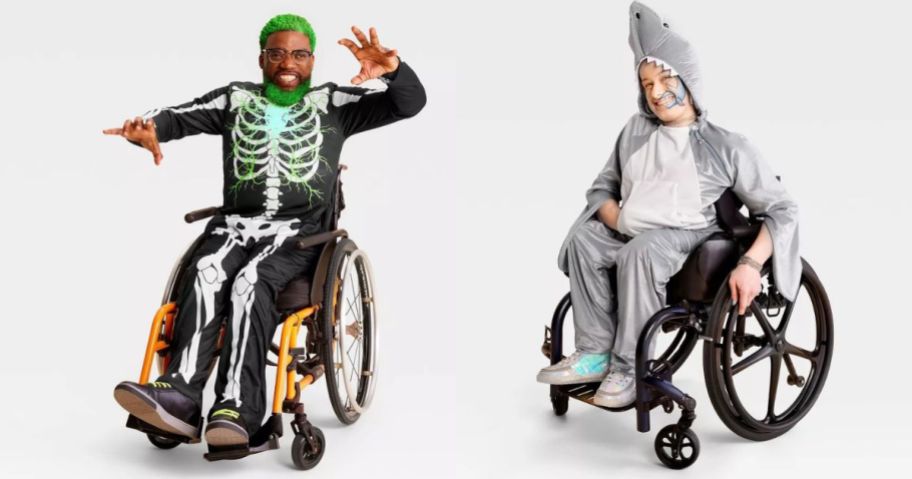 two adaptive adult costumes