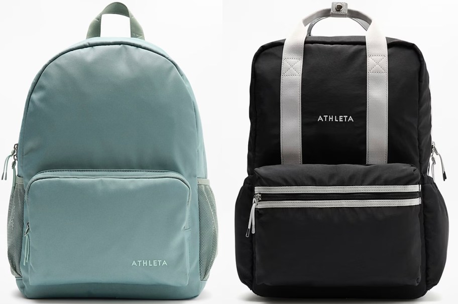 green and black athleta backpacks 
