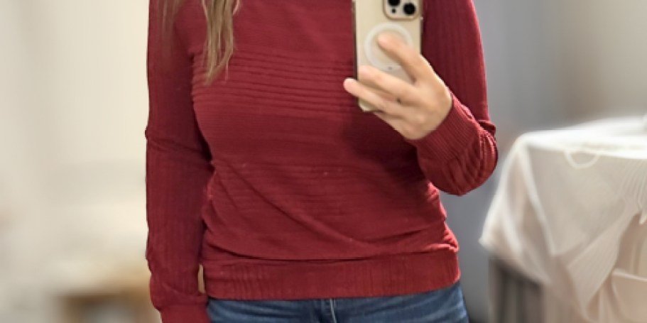 Women’s Ribbed Knit Long-Sleeve Top Just $7.49 on Amazon (Reg. $30) + More