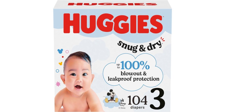 huggies snug and dry diapers box 