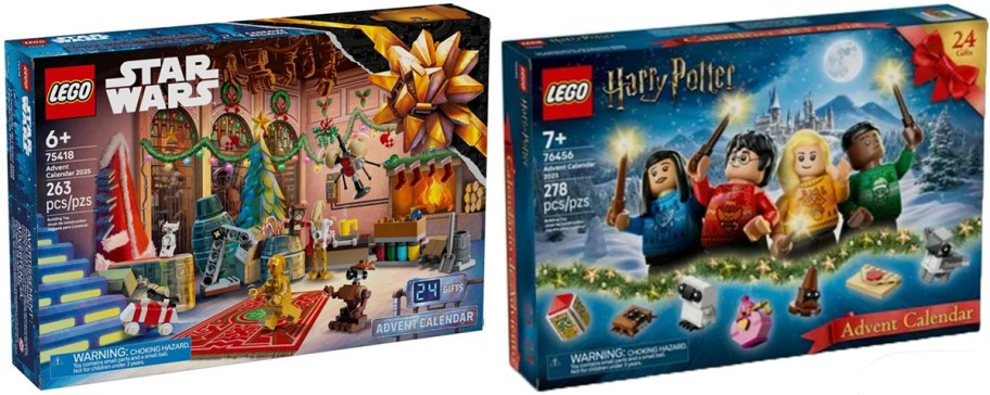 two lego advent calendar boxes 