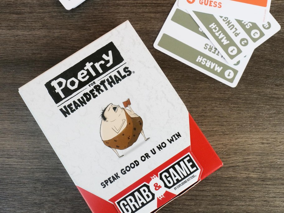 Poetry for Neanderthals card game box