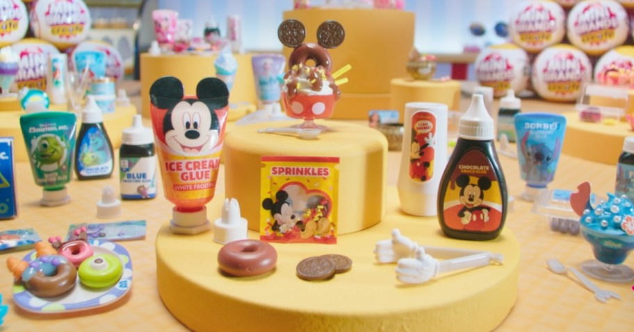 disney themed mini food replicas with accessories