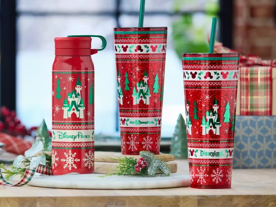 Christmas design Starbucks Disney Tumblers and Water Bottle