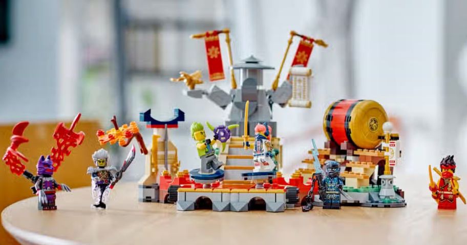LEGO Tournament Battle Arena set on a table 