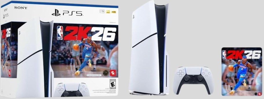 ps5 NBA 2K26 bundle box console and controller