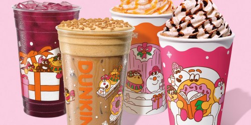 Dunkin’ Holiday Menu Available Now | NEW Cookie Butter Latte, Raspberry Croissant, & More!