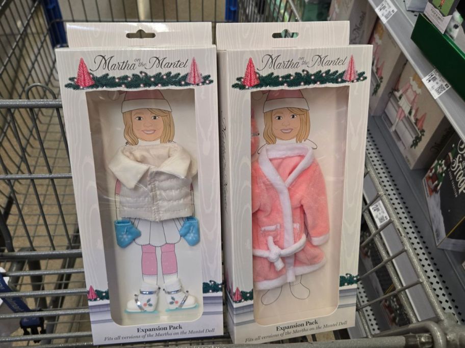 Martha on the Mantel Winter Expansion Packs in cart in store