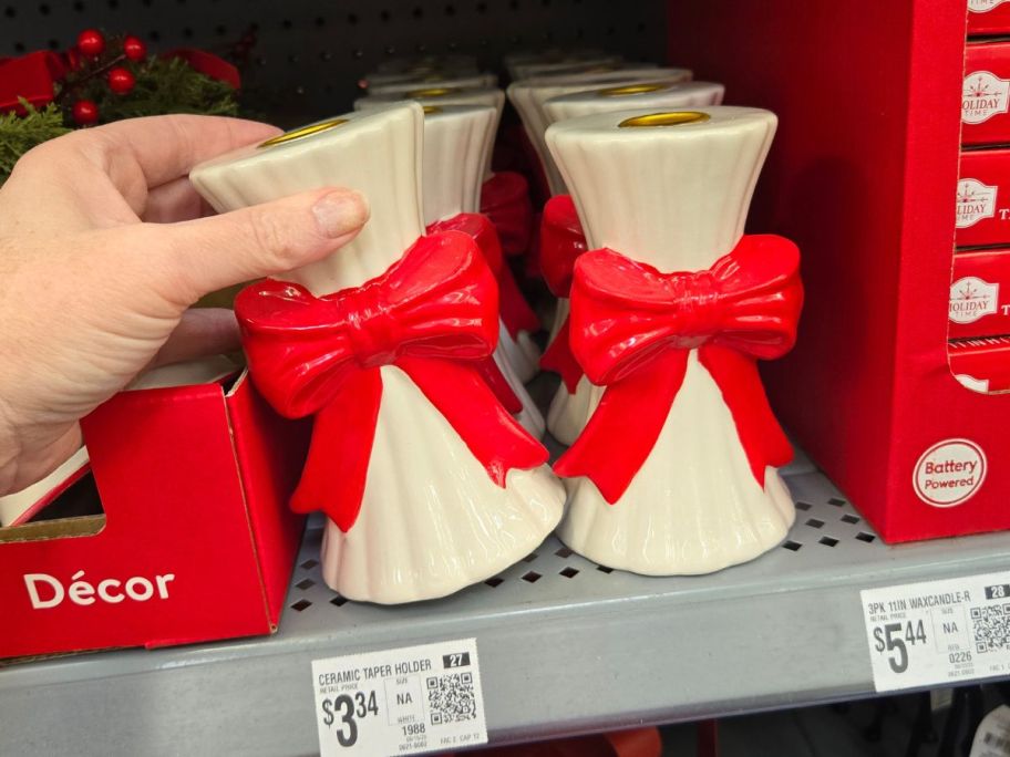 Ceramic Taper Holders on shelf in store